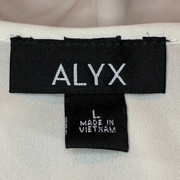 Alyx Lace Inset 3/4 Quarter Sleeve Blouse Cream Size Large - Picture 3 of 10